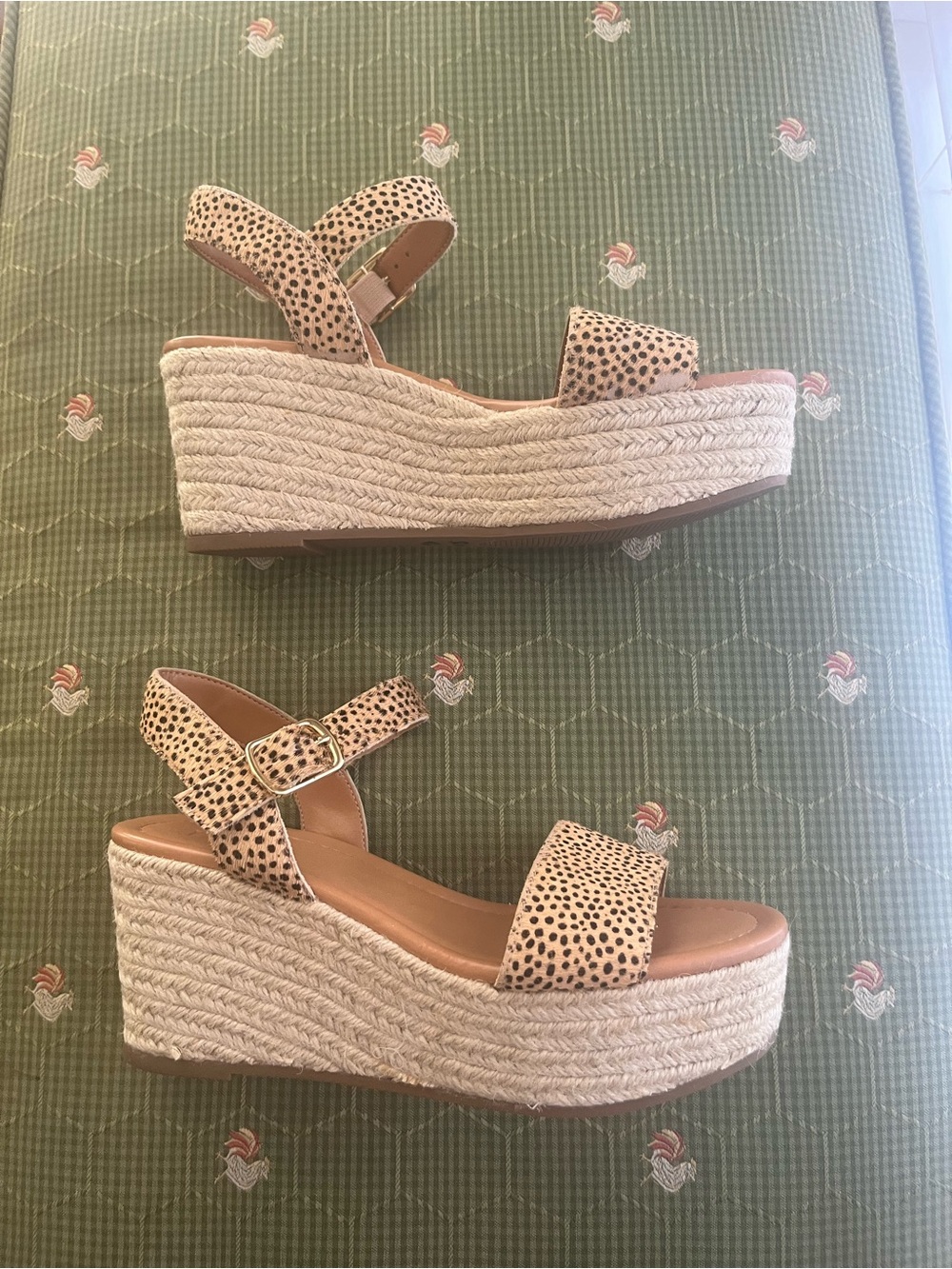 J. Crew Leopard-Print Espadrille Wedge Sandals